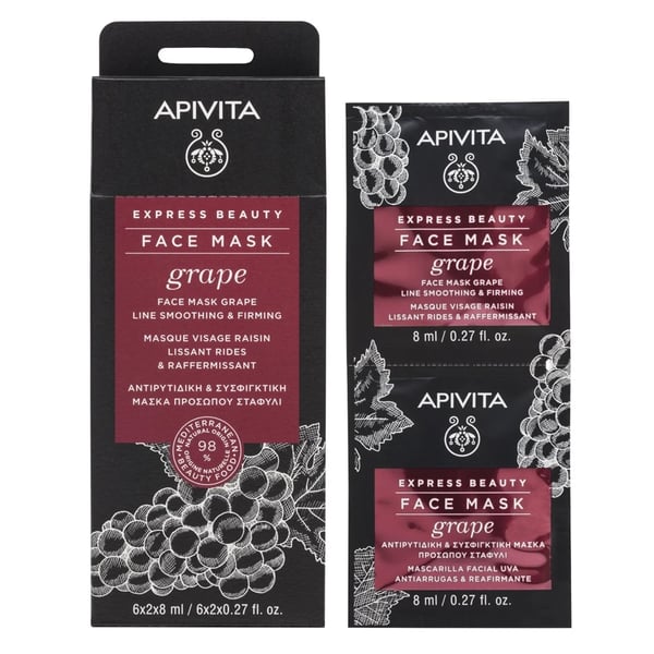 Apivita Expbeauty Masc Rug Refirm Uva 8mlx2,