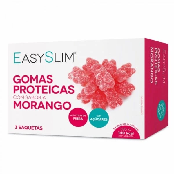 Easyslim Gomas Prot Morango 70G X3