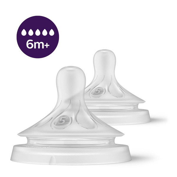 Philips Avent Tet Sil Nat Resp T5 6M+X2,