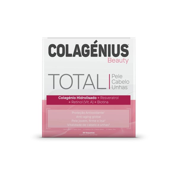 Colagénius Beauty Total Saq Morango X30,   pó sol oral saq