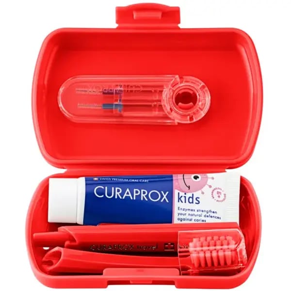 Curaprox Kids Kit Viagem Vermelho